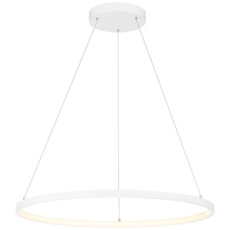 Access Lighting Anello, Dual Voltage LED Pendant, Matte White Finish, Acrylic Lens 52067LEDD-MWH/ACR
